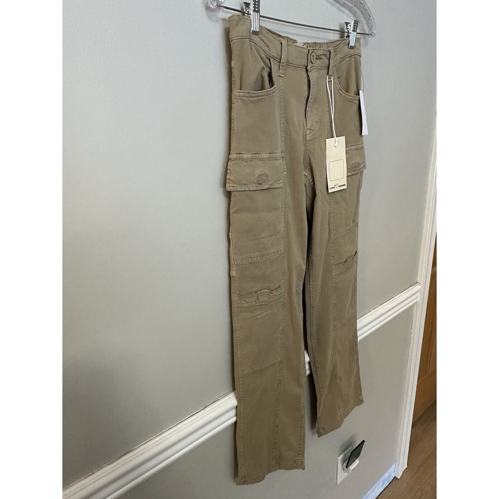 Love Tree Khaki Cargo Straight Leg Pants